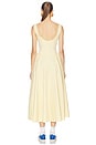 view 3 of 4 VESTIDO STRETCH COTTON SATEEN MIDI DRESS in Lemontini
