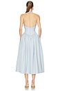 view 3 of 3 ROBE FAILLE HALTER MIDI DRESS in Pale Blue
