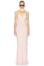 view 4 of 4 VESTIDO LARGO SHEER GEORGETTE in Peony Pink