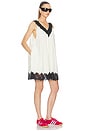 view 2 of 3 VESTIDO in Cream With Black Lace