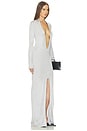 view 2 of 3 Monrow Plunge Knit Gown in Silver