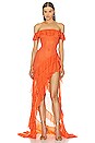 view 1 of 3 VESTIDO LARGO THE THEA in Bright Orange