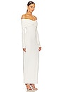 view 2 of 3 Matte Jersey Off Shoulder Maxi Dress in Ivory