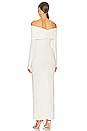 view 3 of 3 Matte Jersey Off Shoulder Maxi Dress in Ivory