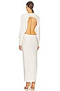 view 3 of 4 Matte Jersey Open Back Dress in Ivory