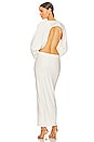 view 4 of 4 Matte Jersey Open Back Dress in Ivory