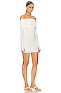 view 2 of 3 Matte Jersey Off Shoulder Mini Dress in Ivory