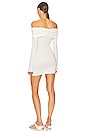 view 3 of 3 Matte Jersey Off Shoulder Mini Dress in Ivory