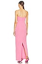 view 3 of 3 Tech Gabardine Long Strapless Dress in Very Pink