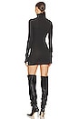 view 3 of 3 Turtleneck Mini Dress in 2nd Skin Jersey in Black