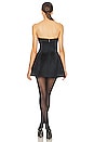 view 3 of 3 Heavy Satin Strapless Mini Dress in Black