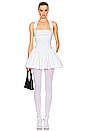 view 1 of 3 Faille Halter Mini Dress in White