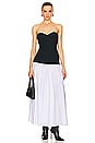 view 1 of 3 Faille Colorblock Midi Dress in Black & White