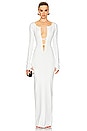 view 1 of 5 Niall Deep V Neck Dress in White