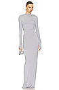 view 1 of 4 Jersey Backless Maxi Dress in Dove Grey
