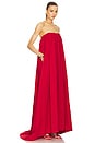 view 3 of 5 Crinkle Pleated Gown in Very Red