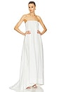 view 1 of 5 Crinkle Pleated Gown in White