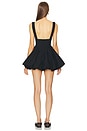 view 3 of 3 Poplin Bubble Mini Dress in Black