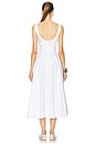 view 3 of 3 Stretch Cotton Sateen Midi Dress in White