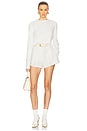 view 6 of 7 The Heavy Crepe Flirt Short in Ivory