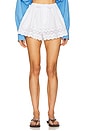 view 2 of 7 The Summer Short With Vintage Swiss Embroidery in White