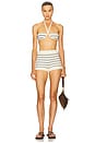 view 5 of 6 Inda Knit Shorts in Cream & Navy