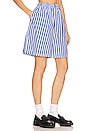 view 2 of 4 Cotton Poplin Stripe Pajama Short in Bright Blue Stripe