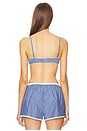 view 3 of 5 SOUTIEN-GORGE PINSTRIPE POPLIN in Blue Pinstripe