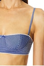 view 5 of 5 Pinstripe Poplin Bra in Blue Pinstripe