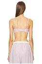 view 3 of 5 Wide Stripe Poplin Bra in Mauve Stripe