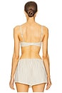 view 4 of 5 Pinstripe Poplin Bra in Cream & Black Stripe
