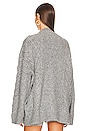 view 4 of 5 Serena Cable Cardigan in Heather Grey