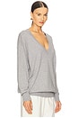 view 2 of 4 Quintana Oversized V Neck Sweater in Heather Grey