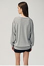 view 4 of 8 Quintana Oversized V Neck Sweater in Heather Grey