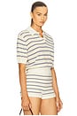 view 2 of 5 Inda Knit Polo in Cream & Navy