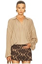 view 1 of 4 Addeline Oversized Polo in Tan