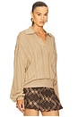 view 2 of 4 Addeline Oversized Polo in Tan