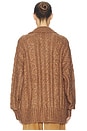 view 3 of 5 Jessiah Cable Cardigan in Acorn