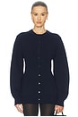 view 1 of 4 Devika Wool Cashmere Cardigan in Navy
