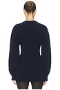 view 3 of 4 Devika Wool Cashmere Cardigan in Navy