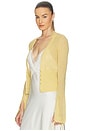 view 3 of 5 Bridgitte Lace Trim Cardigan in Yellow