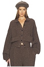 view 1 of 5 Dosela Fleck Cardigan in Brown Multi