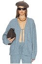 view 1 of 5 Paxton Fleck Cardigan in Denim Multi