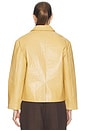 view 3 of 4 Puffy Leather Jacket in Maize