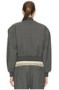 view 3 of 4 Wool Blend Bomber Jacket in Medium Heather Grey