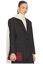 view 3 of 7 Stripe Twill Boyfriend Blazer in Dark Grey Stripe