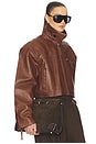 view 2 of 4 CHAQUETA THE LEATHER in Chestnut
