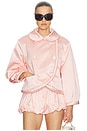 view 1 of 5 Sateen Puff Jacket in Shell Pink