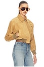 view 2 of 4 BLOUSON THE SUEDE ZIP BOMBER in Saddle Brown