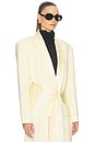 view 3 of 5 The Tux Blazer in Wool in Butter Yellow